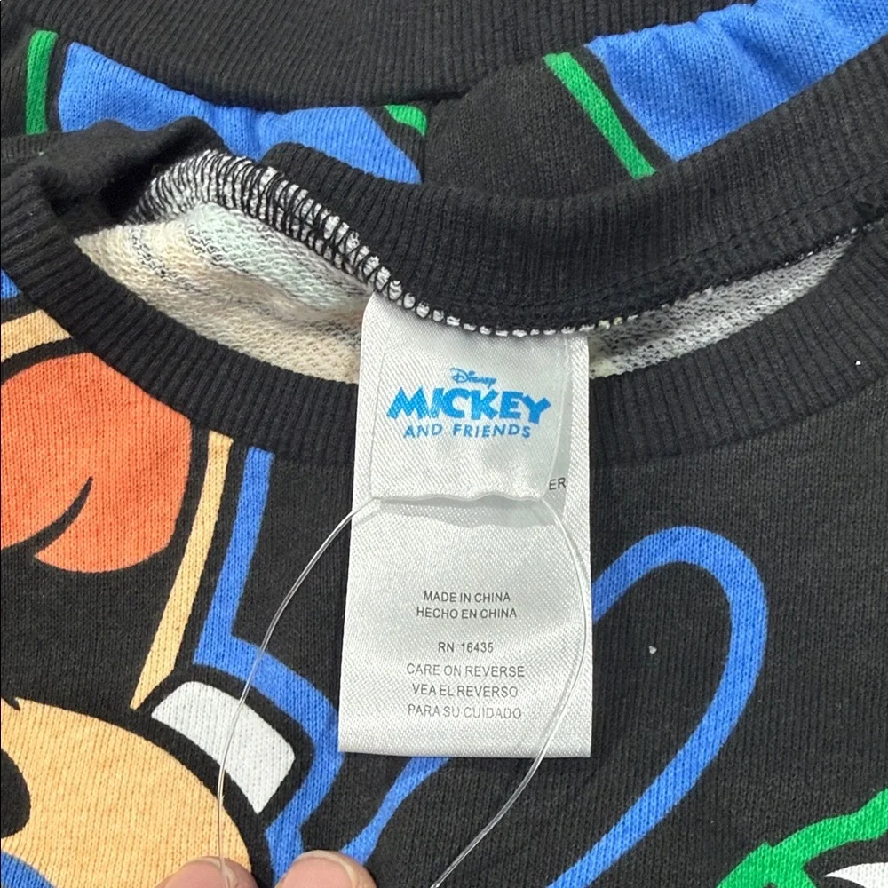Disney Kids Matching Set Black with Neon Donald Duck Print